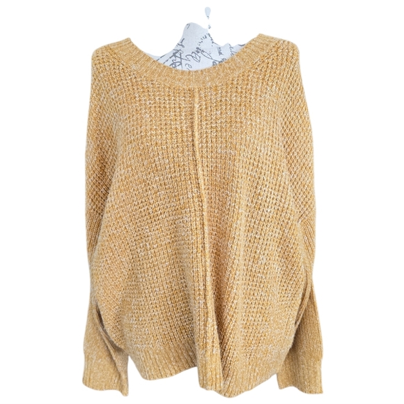 Sanctuary Golden Yellow Oversized Long Sleeve Knit Sweater XL - Picture 2 of 10